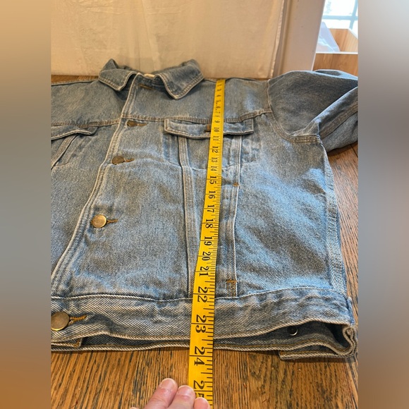 BZJ Blue Denim Jacket Size L Vintage unisex - Picture 10 of 10